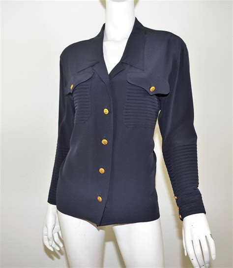 vintage chanel blouse|chanel shirt women's.